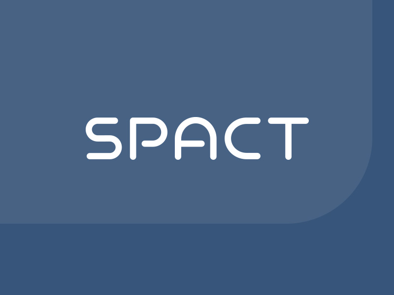 Logo für SPACT, das strategisches Facility Management und Immobilienportfolio Management anbietet.